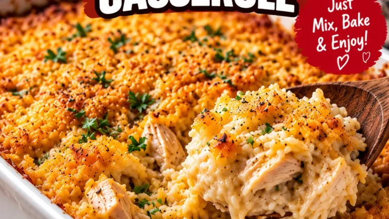 No-Peek Chicken & Rice Casserole – Easy One-Dish Dinner